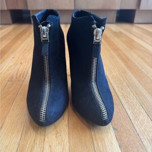 Zara black heeled ankle booties Size 8
